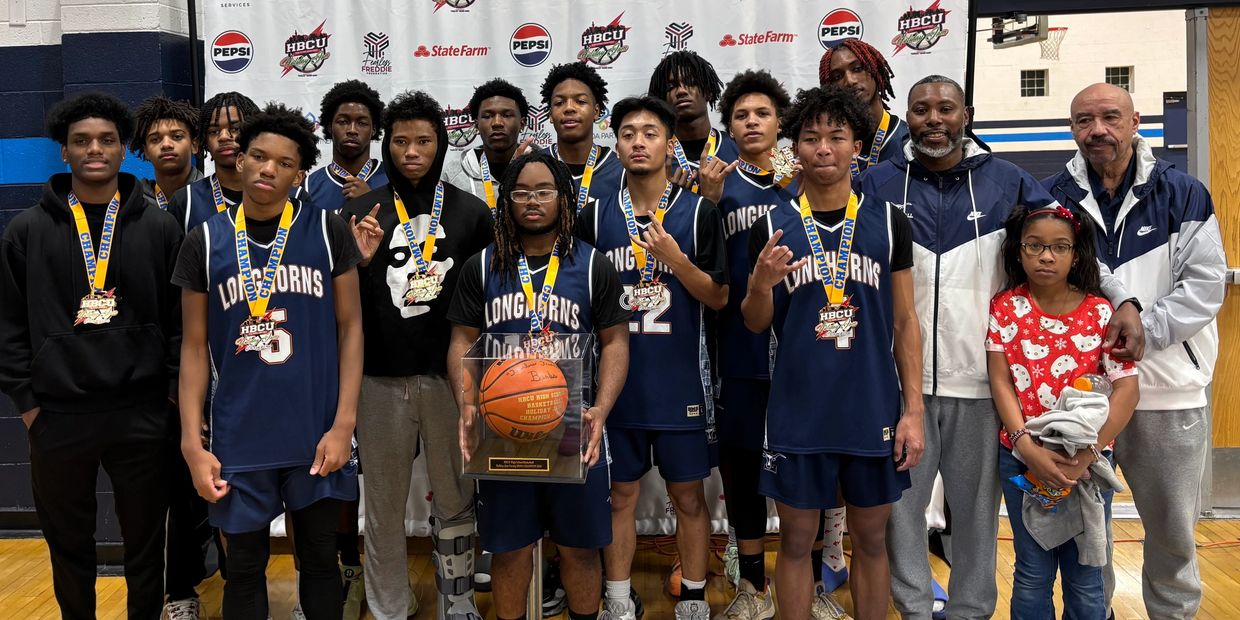 Varsity Boys Gold Champions Legacy Longhorns North Las Vegas NV
2nd year in a row!