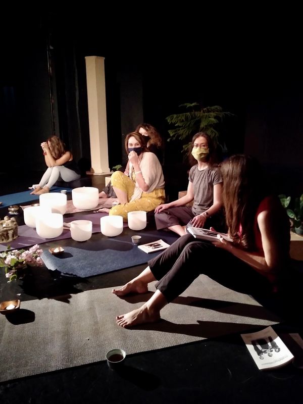 BreatheYourOMBalance volume 3, Yoga and Relationships book launch 2021. Roxy Regional Theatre. 