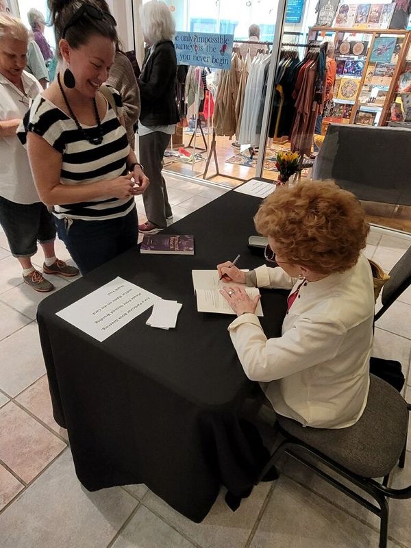 Sharon Mabry's Book Launch, book signing, The Postmaster's Daughter, Customs House Museum 2022.