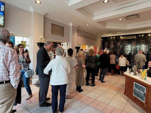 Sharon Mabry's Book Launch, book signing, The Postmaster's Daughter, Customs House Museum 2022.