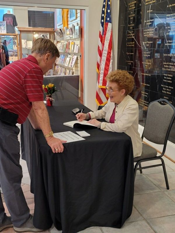 Sharon Mabry's Book Launch, book signing, The Postmaster's Daughter, Customs House Museum 2022.