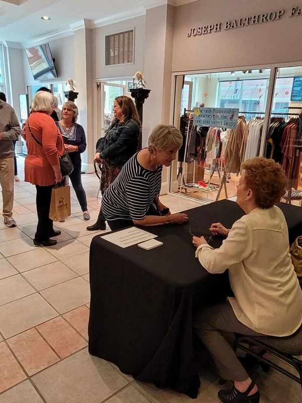 Sharon Mabry's Book Launch, book signing, The Postmaster's Daughter, Customs House Museum 2022.
