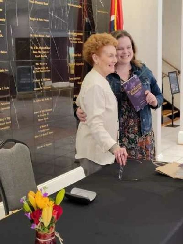 Sharon Mabry's Book Launch, book signing, The Postmaster's Daughter, Customs House Museum 2022.
