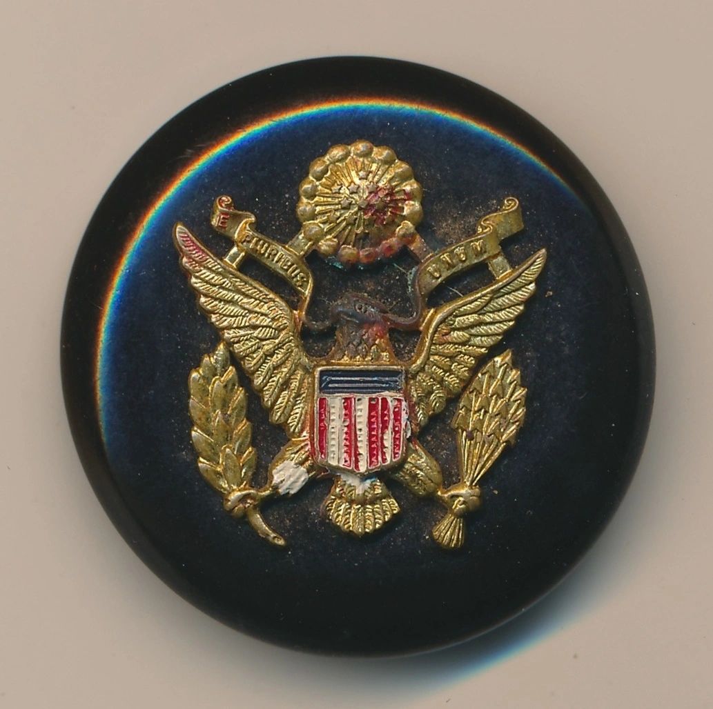 Personalized US Army Bakelite Button