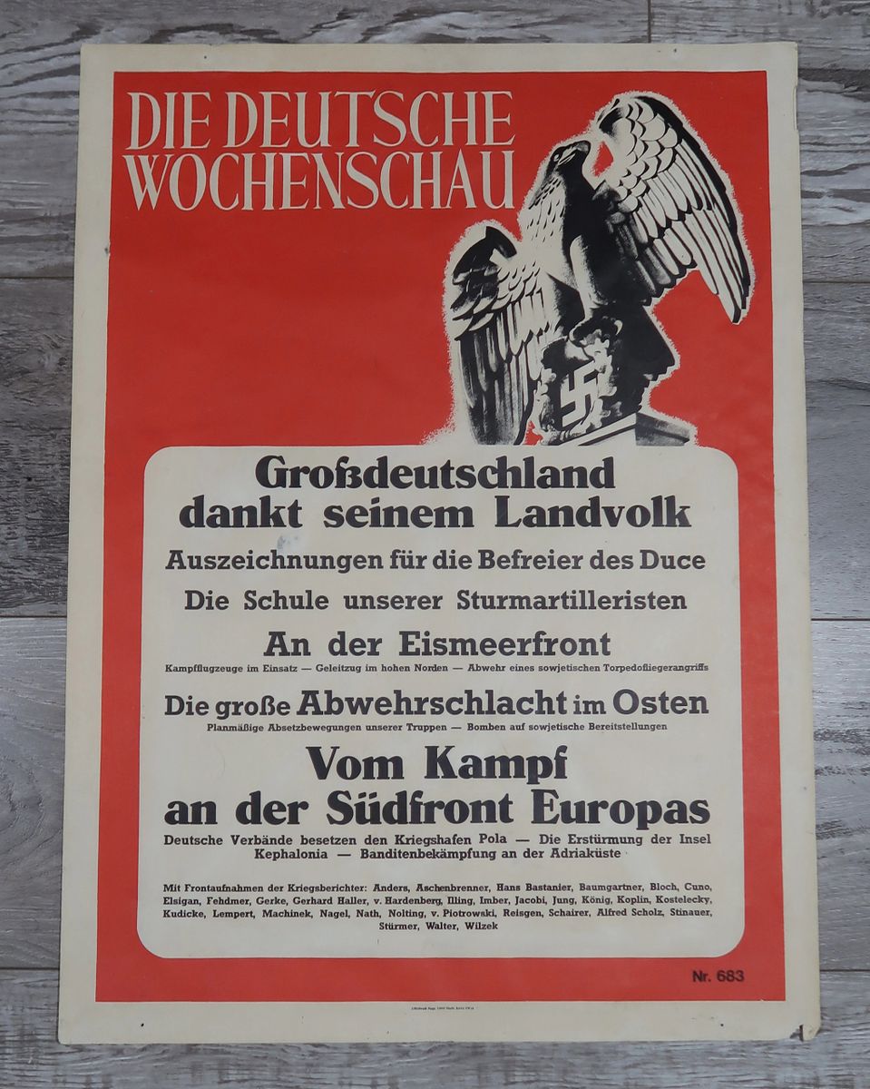 Die Deutsche Wochenschau Wall Poster