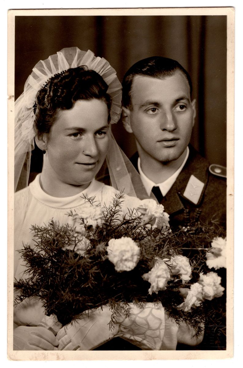 Wedding Studio Portrait of a Luftwaffe Gefreiter