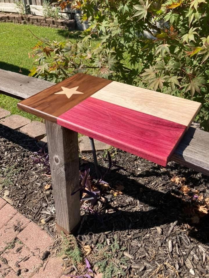 Texas Flag Board with Star Inlay