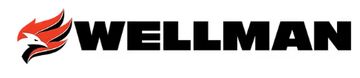 Wellman logo with stylized red and white bird.