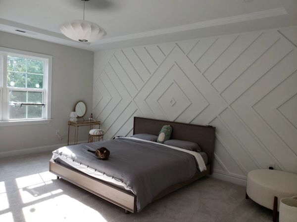 Wooden Geometric Design Wall