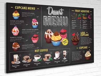 Large format menu boards