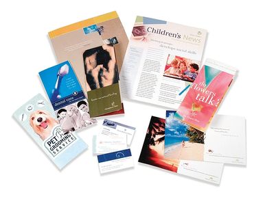 For flyers, brochures, booklets postcard mailers and envelopes we’re your full service print shop