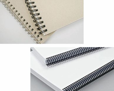 bound books finished with 
Wire-O or Plastic Spiral binding. 