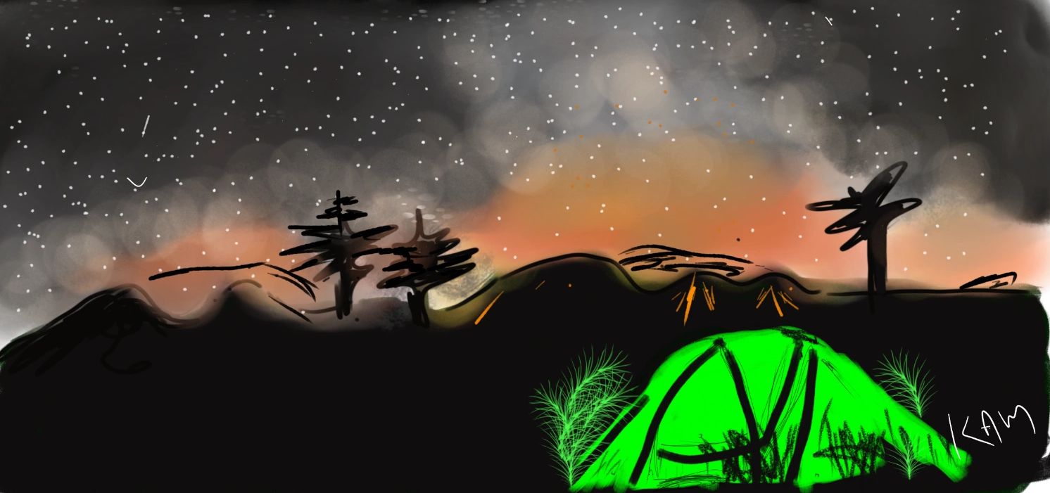 Camping at Night by Kwesi Akesse-Mensah (KAM) July 23