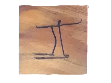 Koa coaster engraved with petro surfer