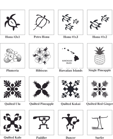 16 coaster engraved images