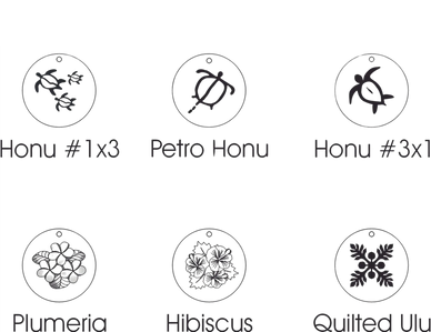 wine charm engraving designs in a round shape