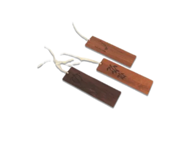 koa bookmarks with raffia accent