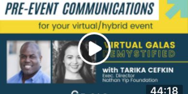 Pre-Event Communications for your virtual/hybrid event