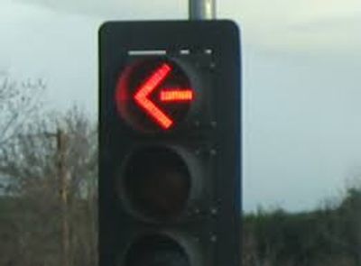 Turn signal red arrow