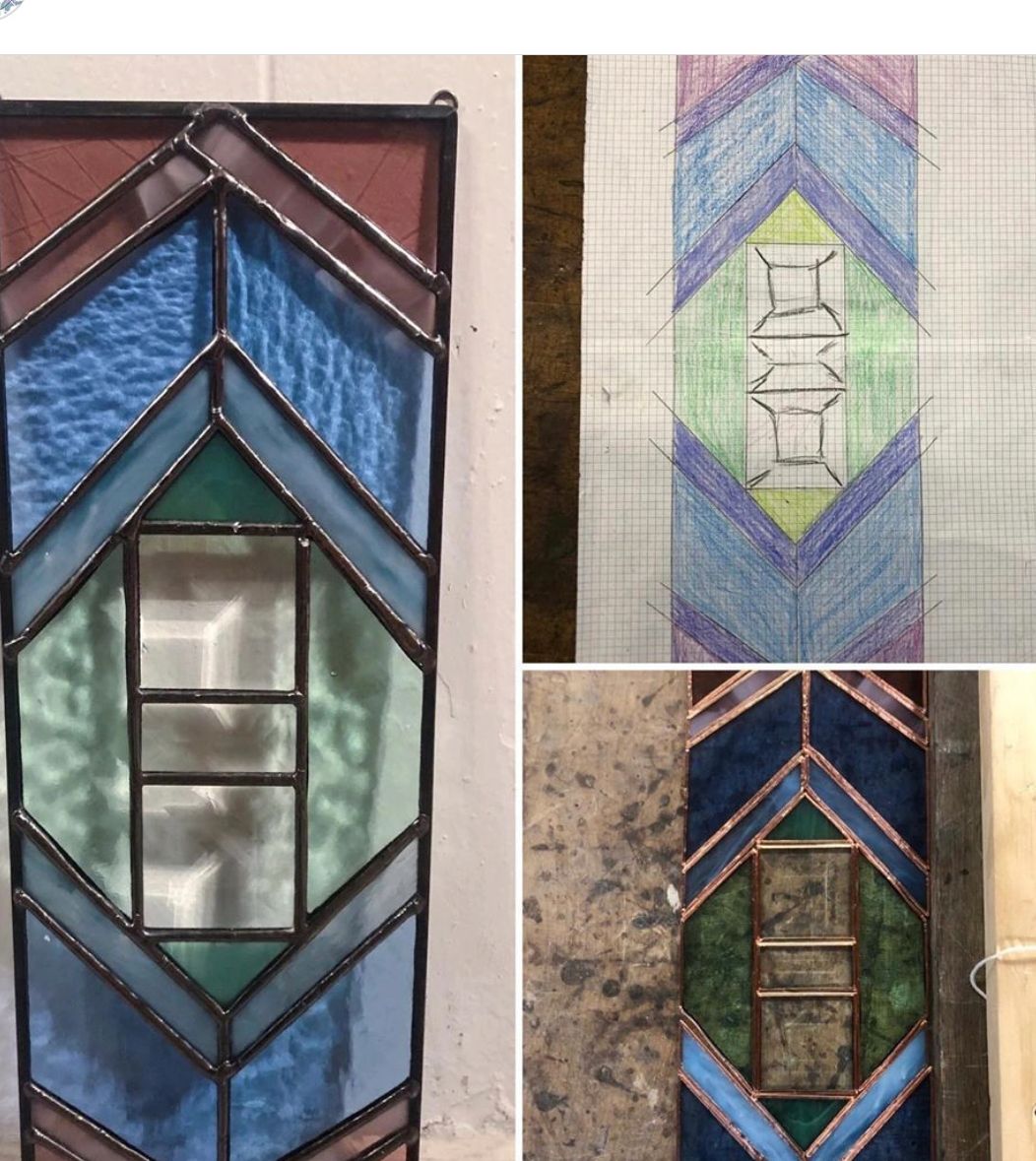 stained glass, glass, glass panel, custom order, bevel glass