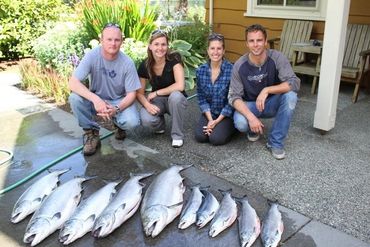 Successful day near Sooke, British Columbia for Pacific Salmon.