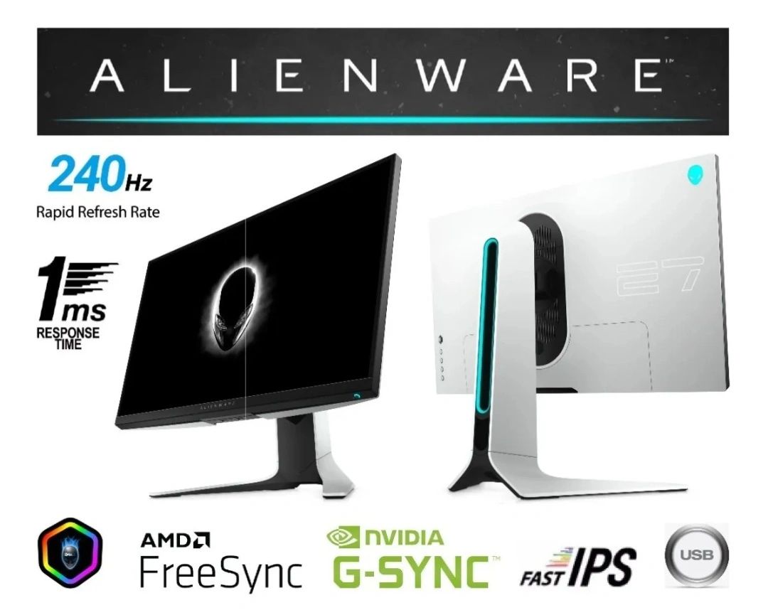 MONITOR DELL ALIENWARE 25" AW2521HF 240HZ G-SYNC FREESYNC 1MS FAST-IPS