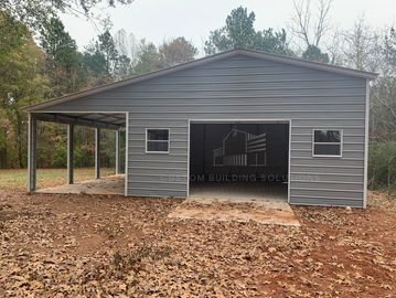 24x25 garage with lean to