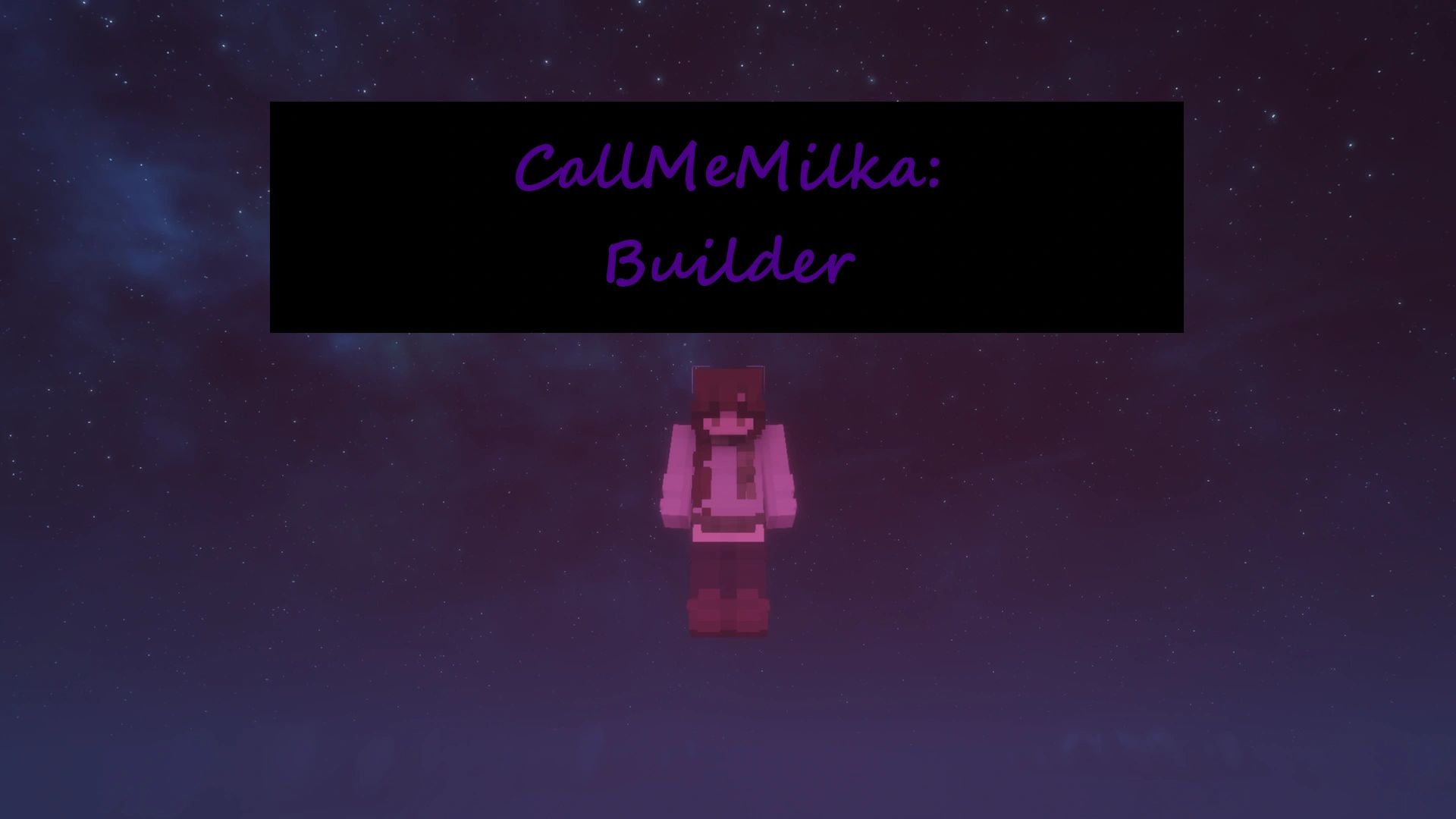 Minecraft avatar with text label.