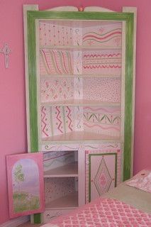 handpainted cabinet with funky graphics