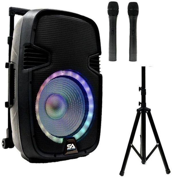 Seismic Audio 10, 12, or 15" wireless and rechargeable speaker systems.