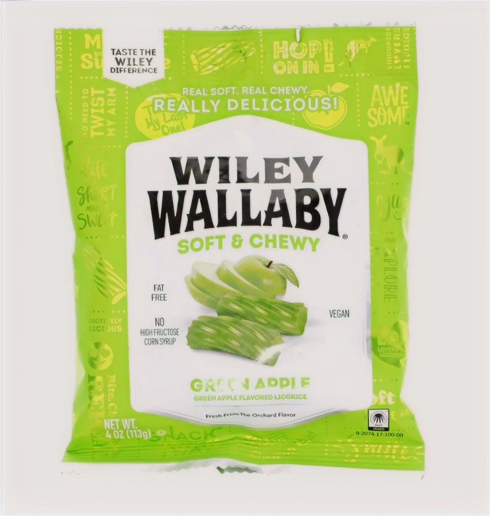Wiley Wallaby Soft & Chewy Vegan Licorice, Choose Flavor (Flavor: Green  Apple)