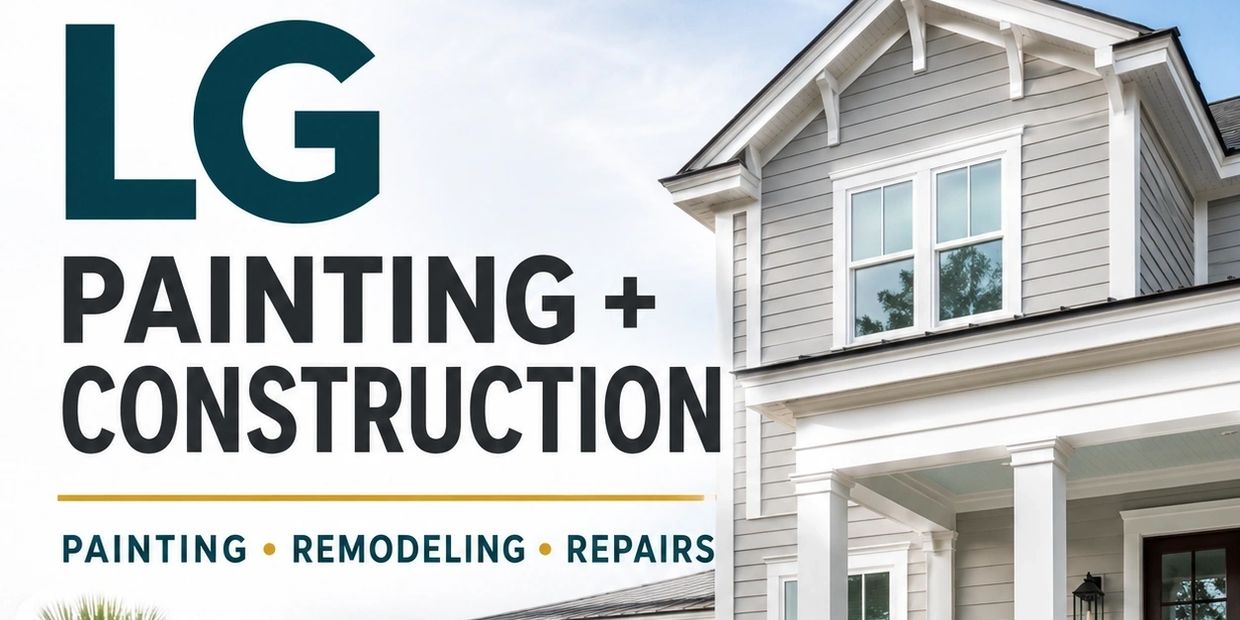 Advertisement for LG Painting + Construction services.