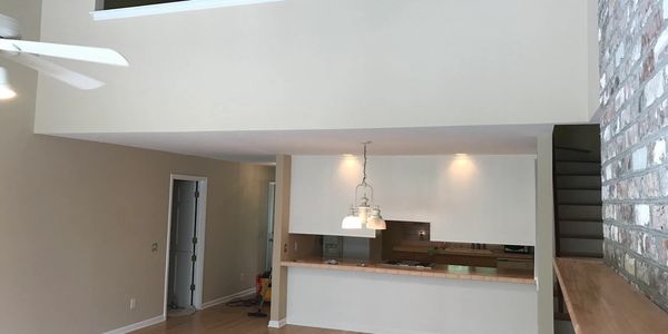 Full interior repaint with fresh walls, trim, and modern finishes by LG Painting + Construction.