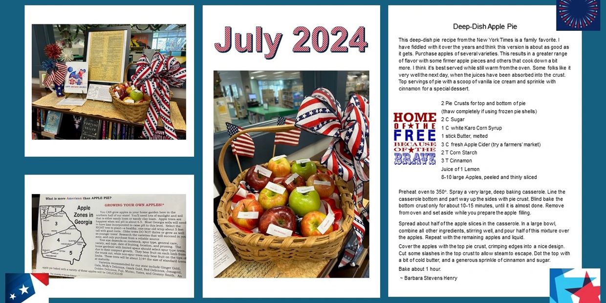 July 2024 Library Display by Barbara Stevens Henry