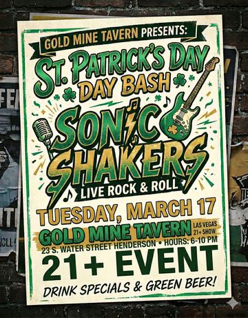 This St. Paddy’s Day, we’re turning the Gold Mine Tavern into a high-voltage Irish hurricane! 🌪️🎸 