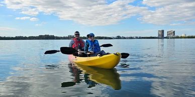 vacationers kayaking in Miami FL