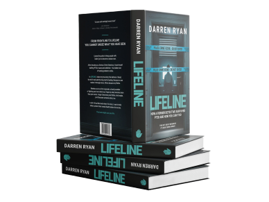 Stack of books titled Lifeline by Darren Ryan.