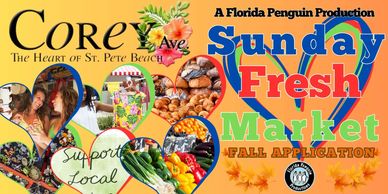Corey Avenue Sunday Market on St. Pete Beach - Fall Edition (October-Dec) Vendor Application TBA