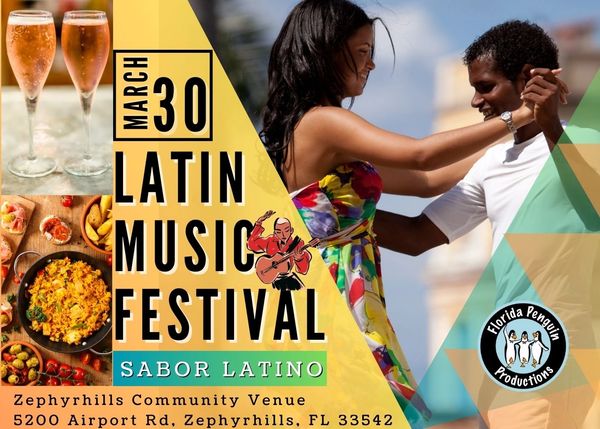 Sabor Latino - Latin Music Festival
March 30th, 2024
12p to 8p
Zephyrhills Community Venue