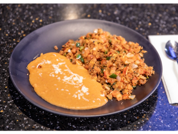 Machaca Mexican style with pork beans.