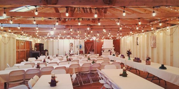 Barn interior; Augusta Barn Venue, Montana