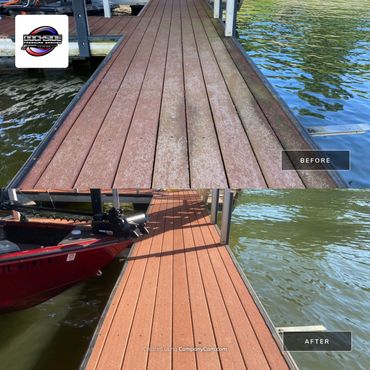 Composite decking cleaning
