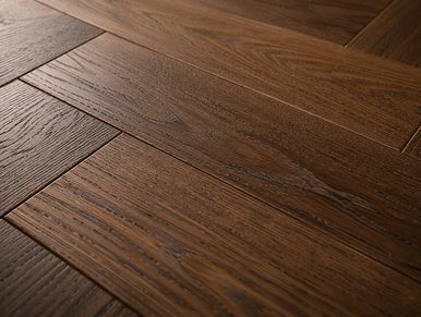 Close-up of dark wooden floor planks.