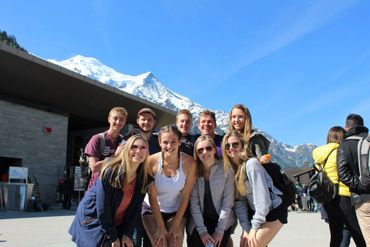 French and Swiss Alps in Chamonix, France