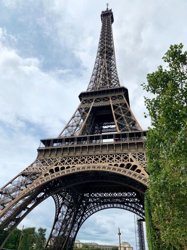 Close up image of Eiffel Tower in Paris, France