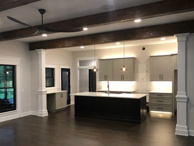 Ceiling beam and custom interior custom millwork