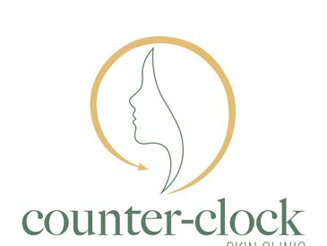 Profile of a woman surrounded by an arrow going backwards, representing time. Counter-Clock Milton.