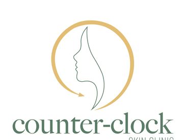 Profile of a woman surrounded by an arrow going backwards, representing time. Counter-Clock Milton.