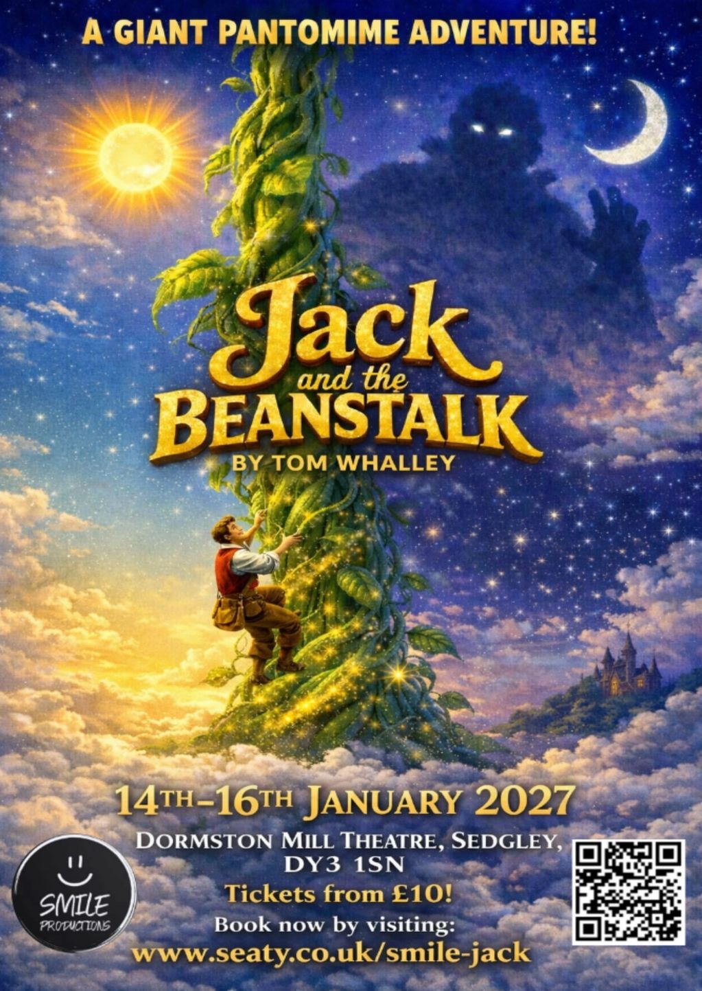 Poster for Jack and the Beanstalk pantomime, January 2027.