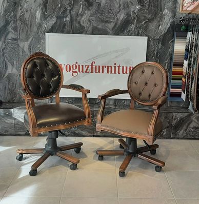 Ahşap makam çalışma koltuklarında farklı seçeneklerimiz mevcuttur.